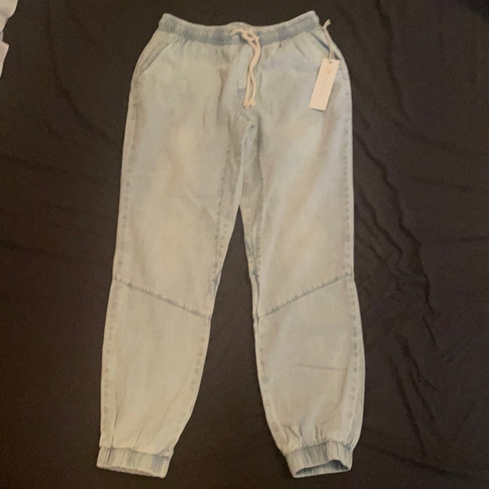 Denim joggers